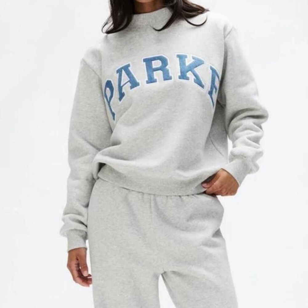Unbranded Women's Grey and Blue Sweatshirt